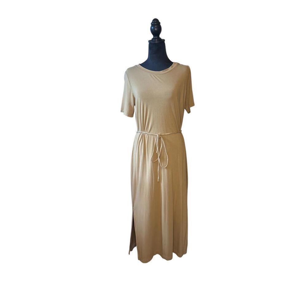 Banana Republic Brown Short Sleeve Below Knee Dress - Size M - Picture 1 of 5